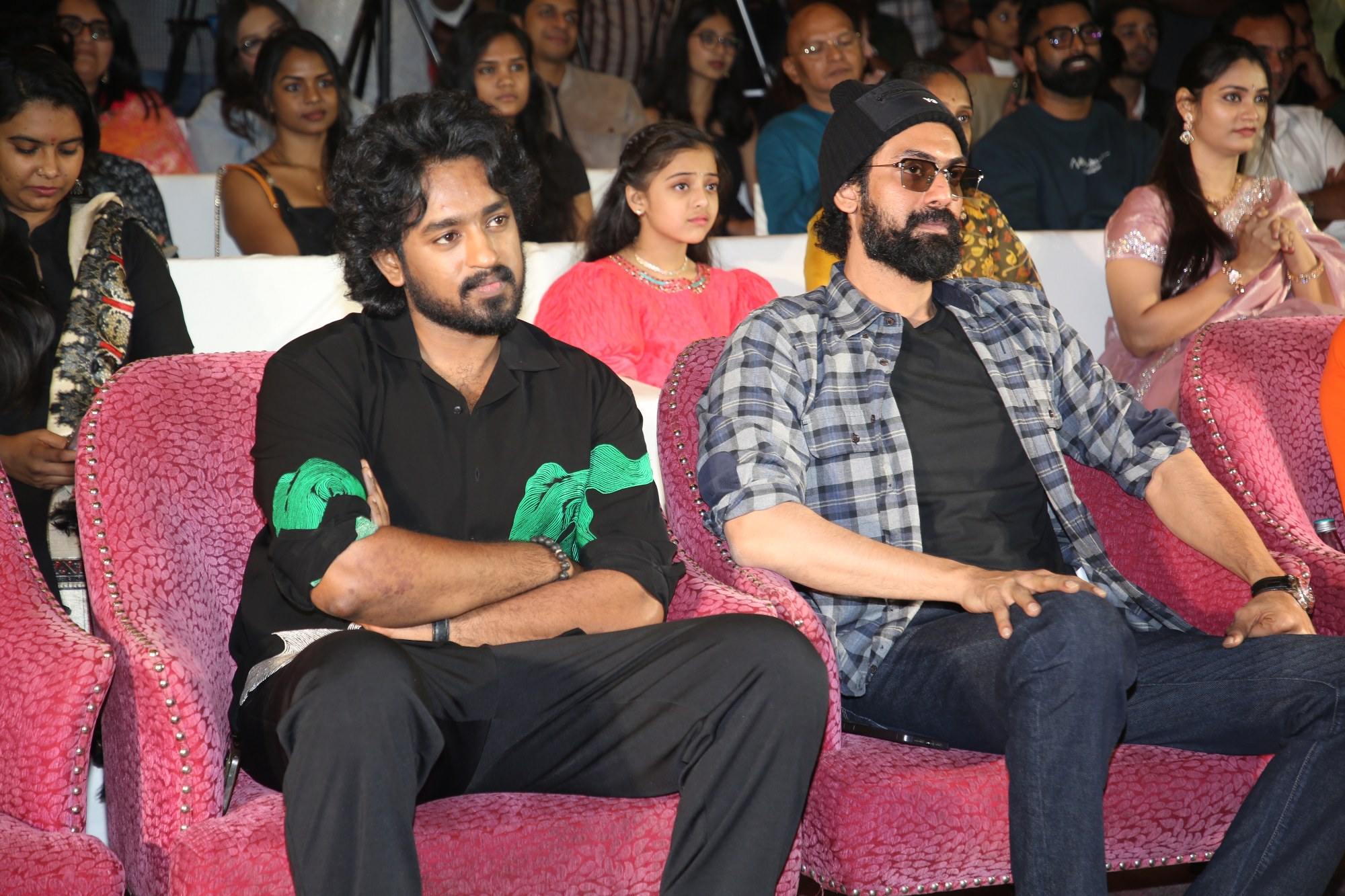 Roshan Kanakala Rana Daggubati seated together