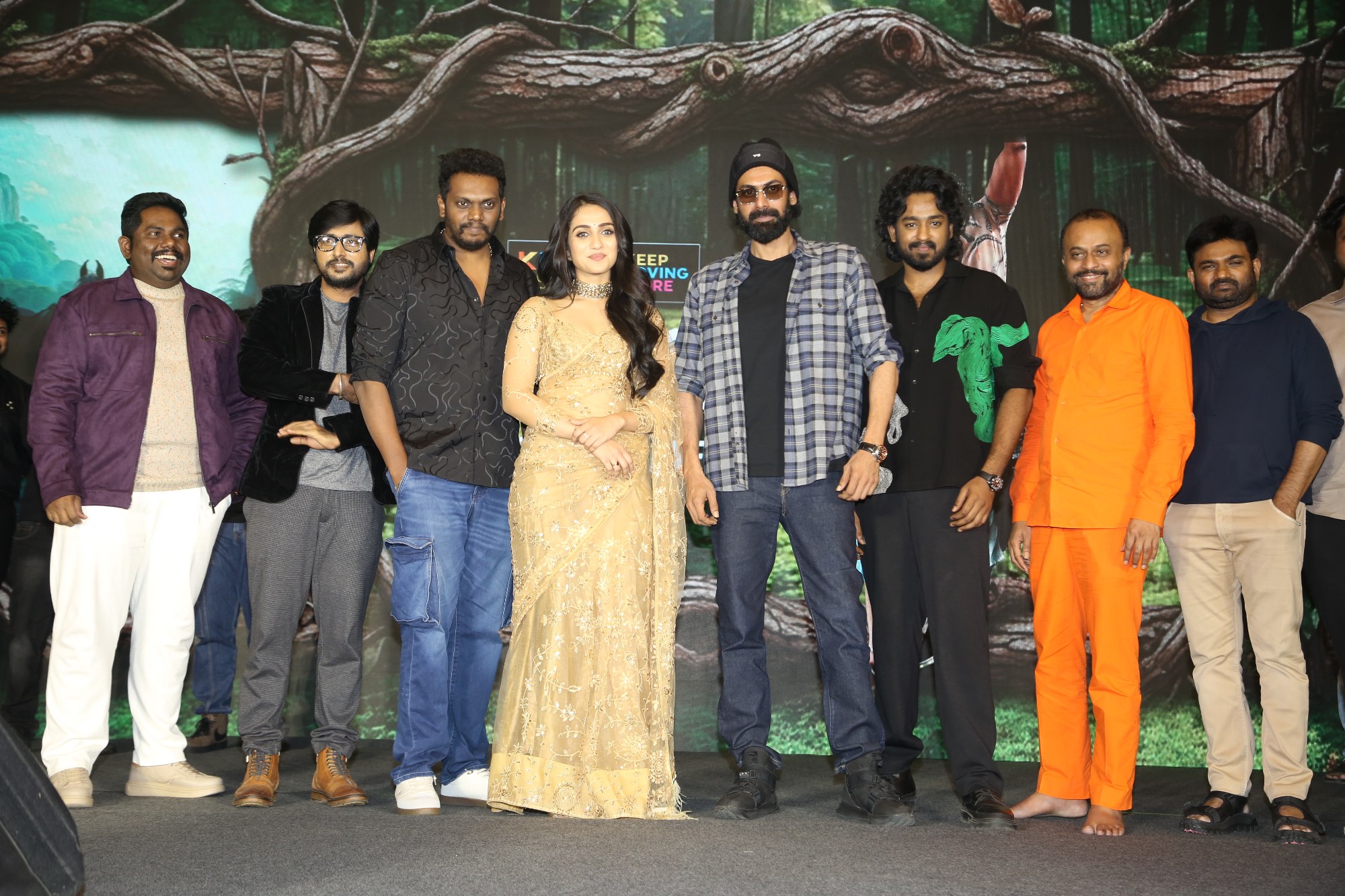 Harsha Bandi Sandeep Sakshi Roshan Rana posing