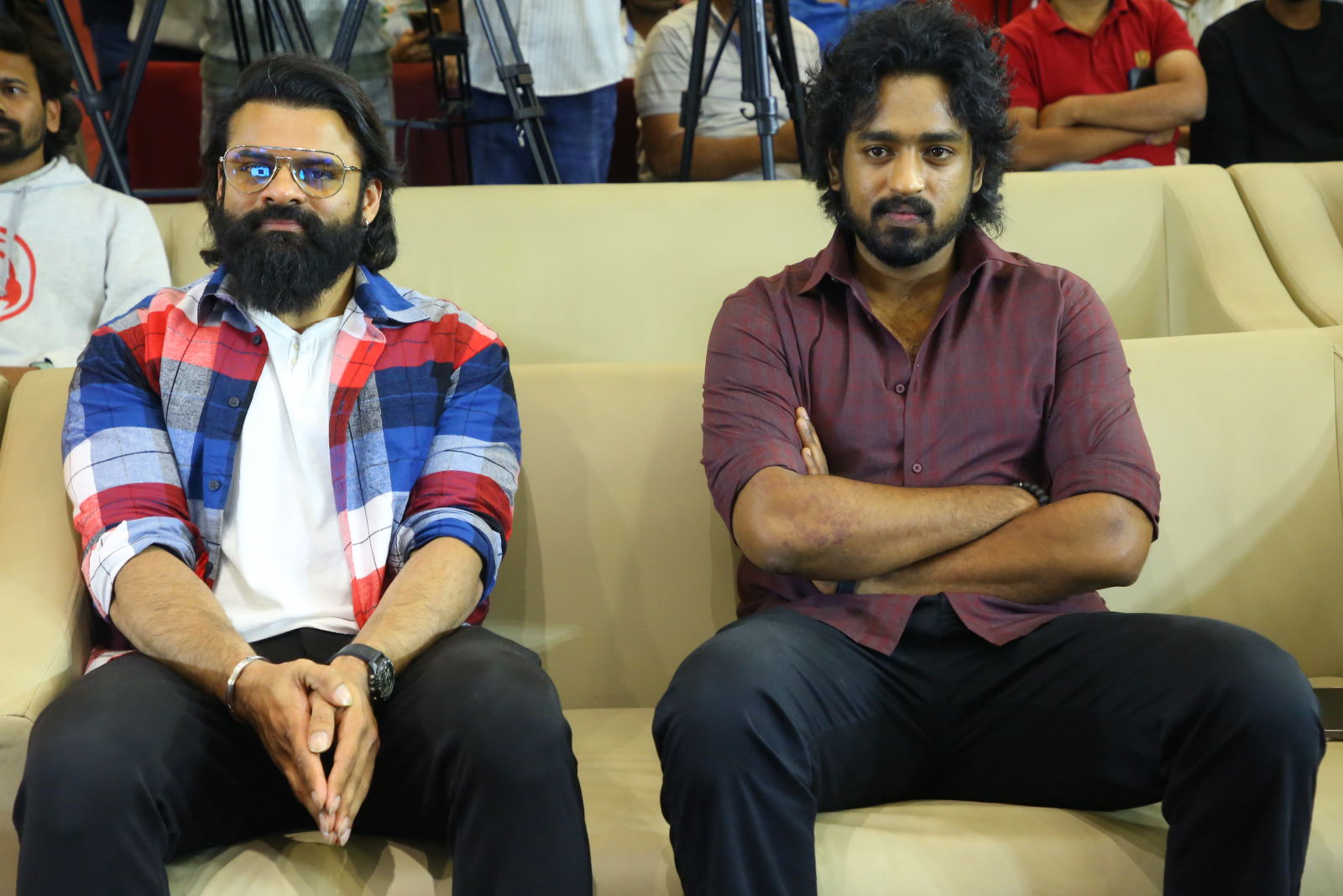 Sai Durgha Tej Roshan Kanakala seated together