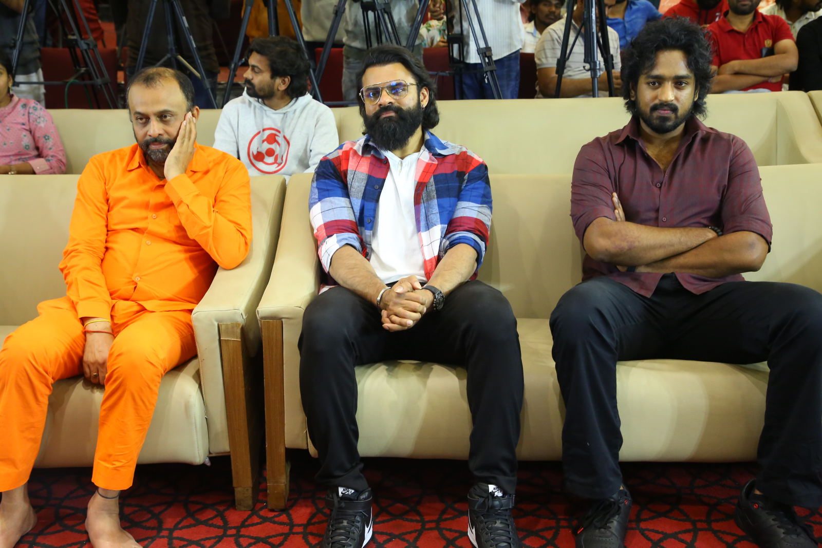 TG Vishwa Prasad Sai Durgha Tej Roshan Kanakala seated