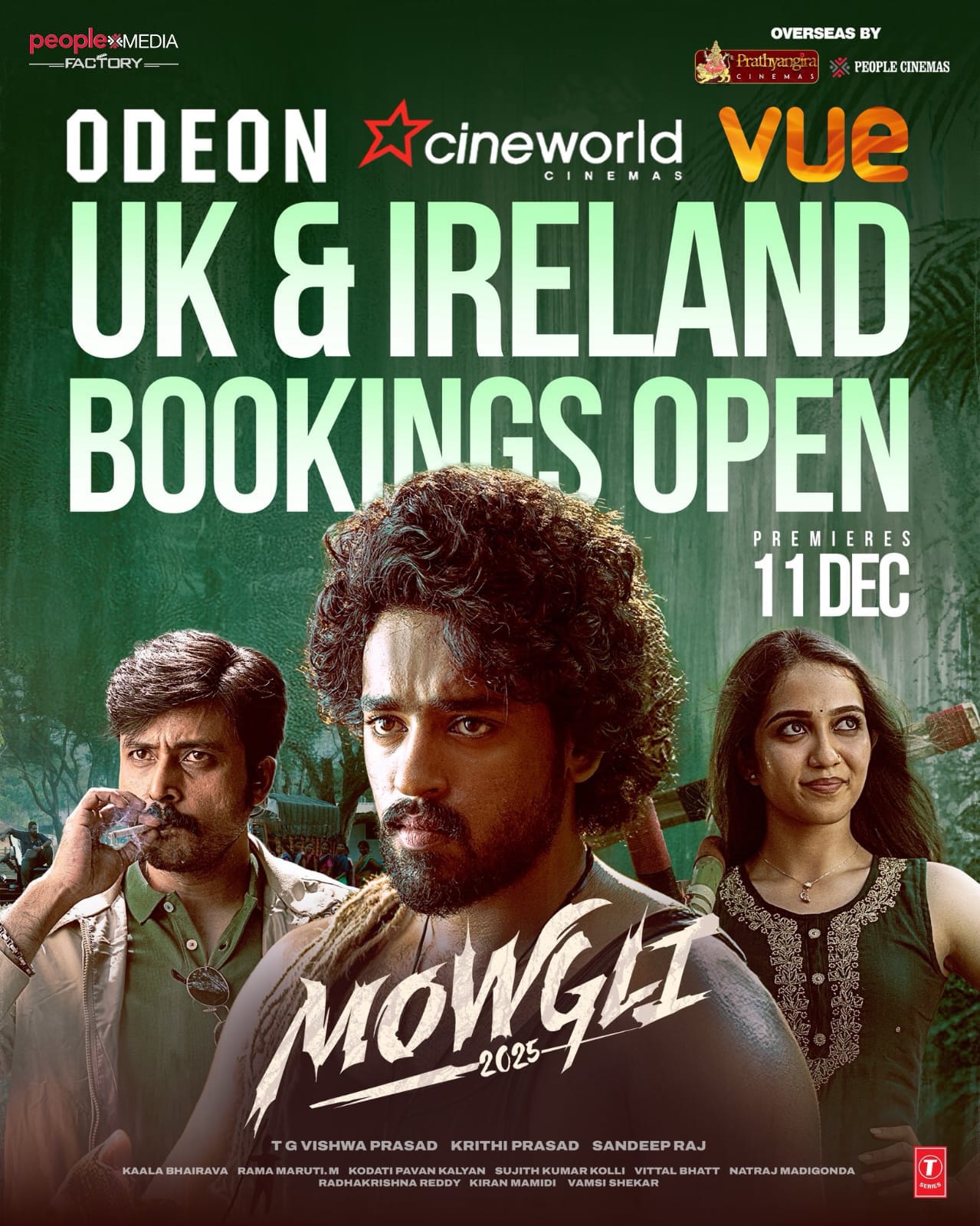 Mowgli movie UK Ireland bookings announcement