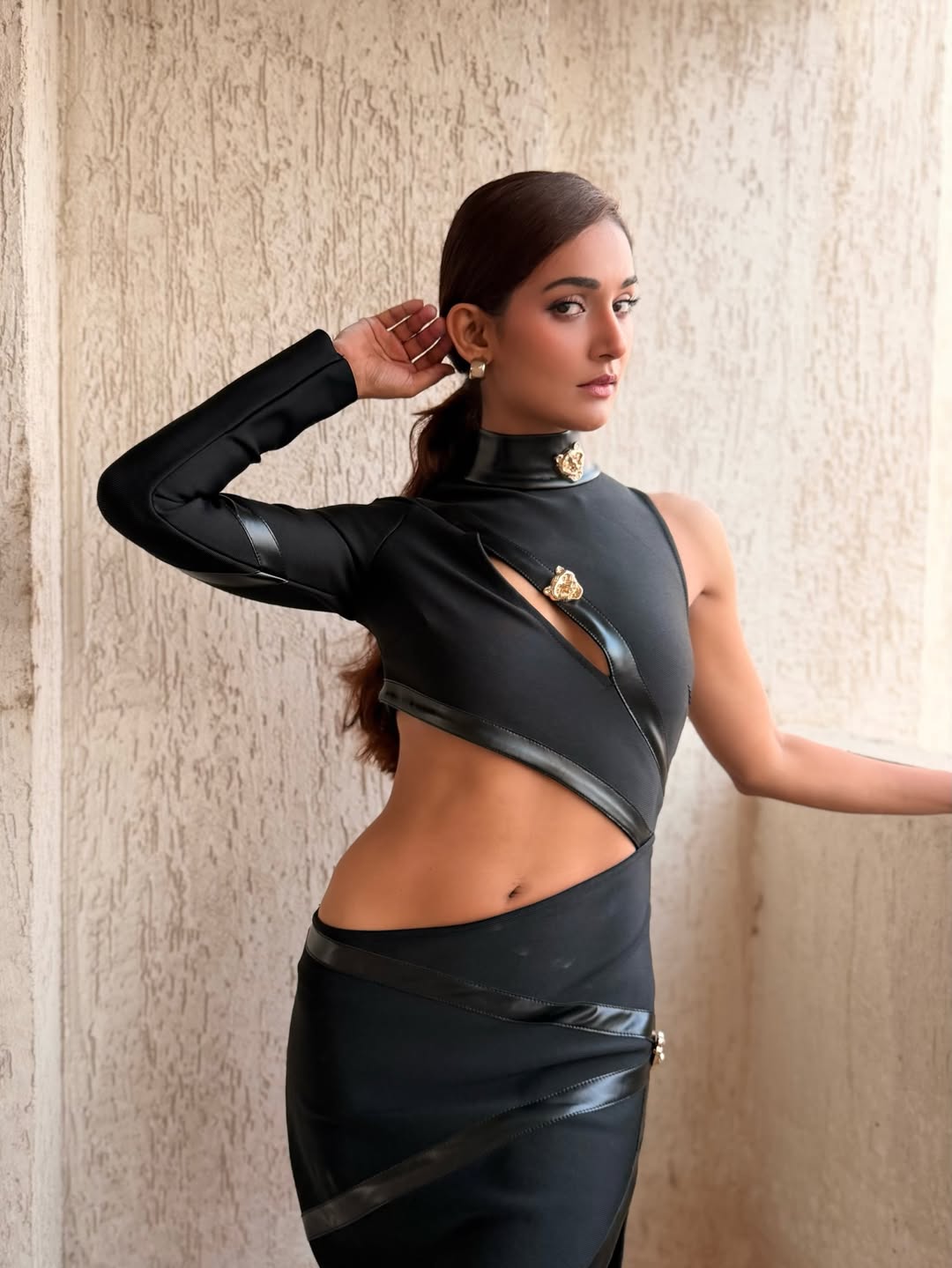 Mukti Mohan rocking edgy black outfit with confidence