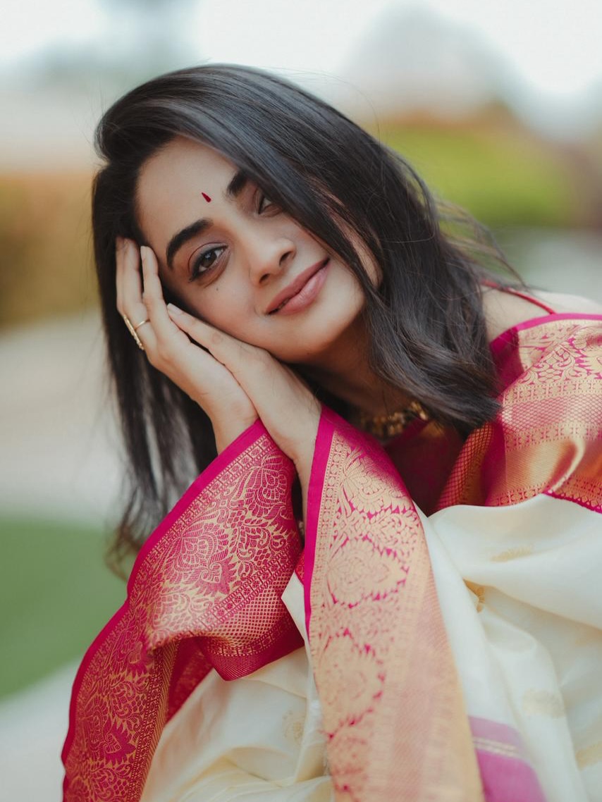Namitha Pramod showcasing charm with traditional modern blend