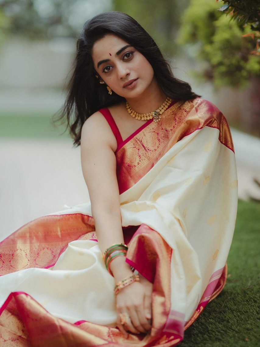 Namitha Pramod glowing in timeless traditional saree elegance