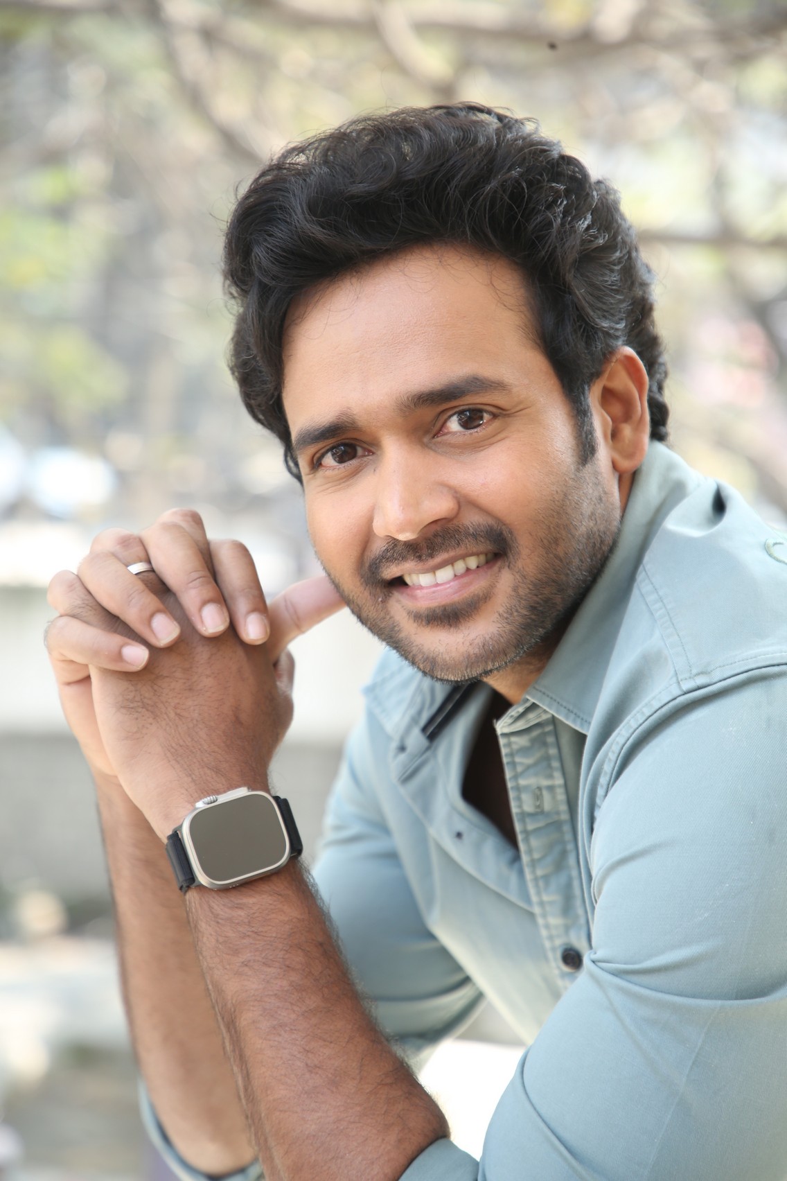 Naresh Agastya wearing refined casual look with confidence