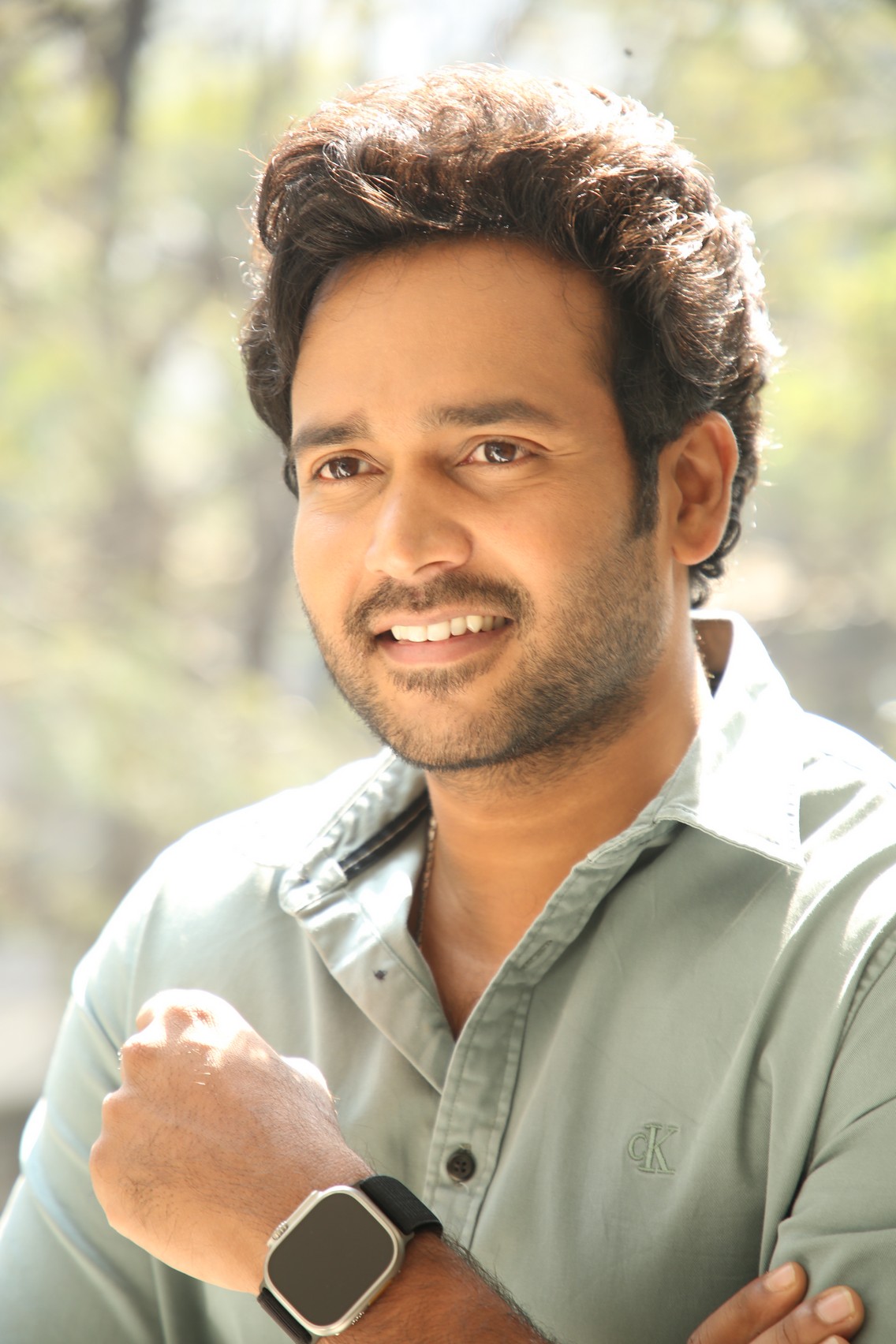 Naresh Agastya dressed sharply with relaxed confidence