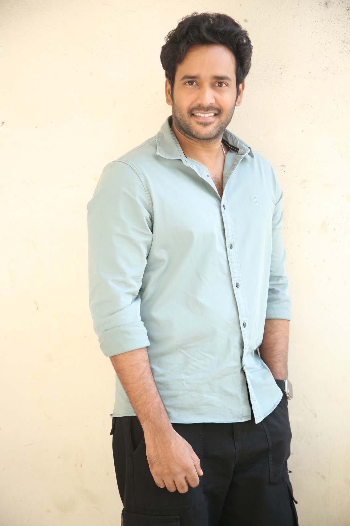 Naresh Agastya wearing casual shirt with cool confidence