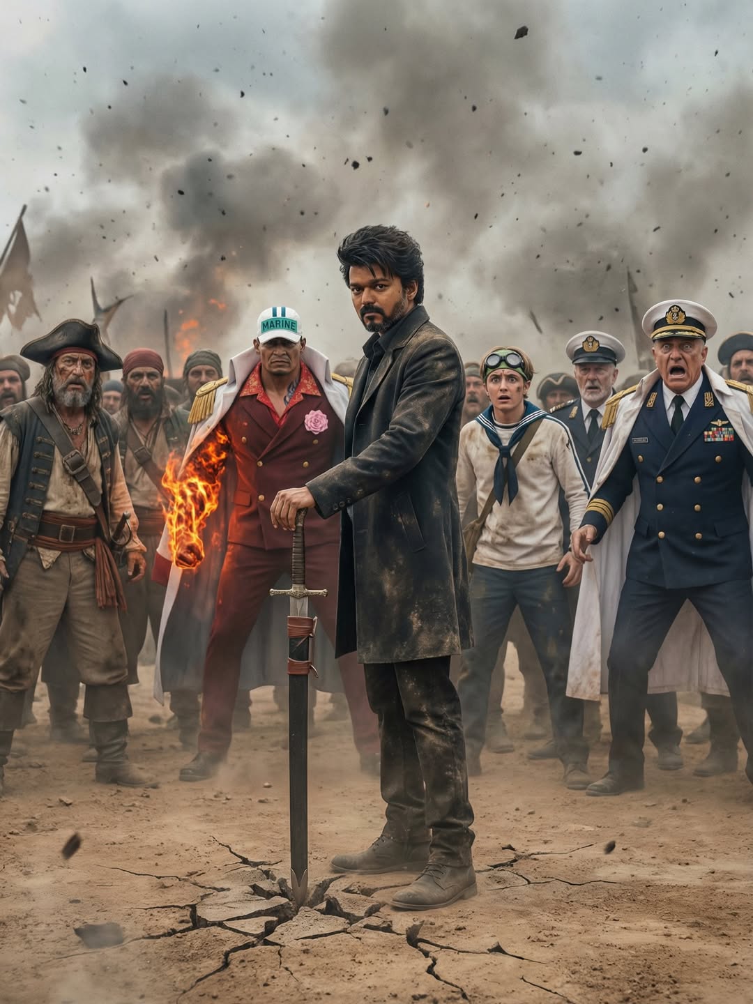 Netizen Who Created AI Photos as If Vijay And Vijay Sethupathi Acted In One Piece: The Red Emperor