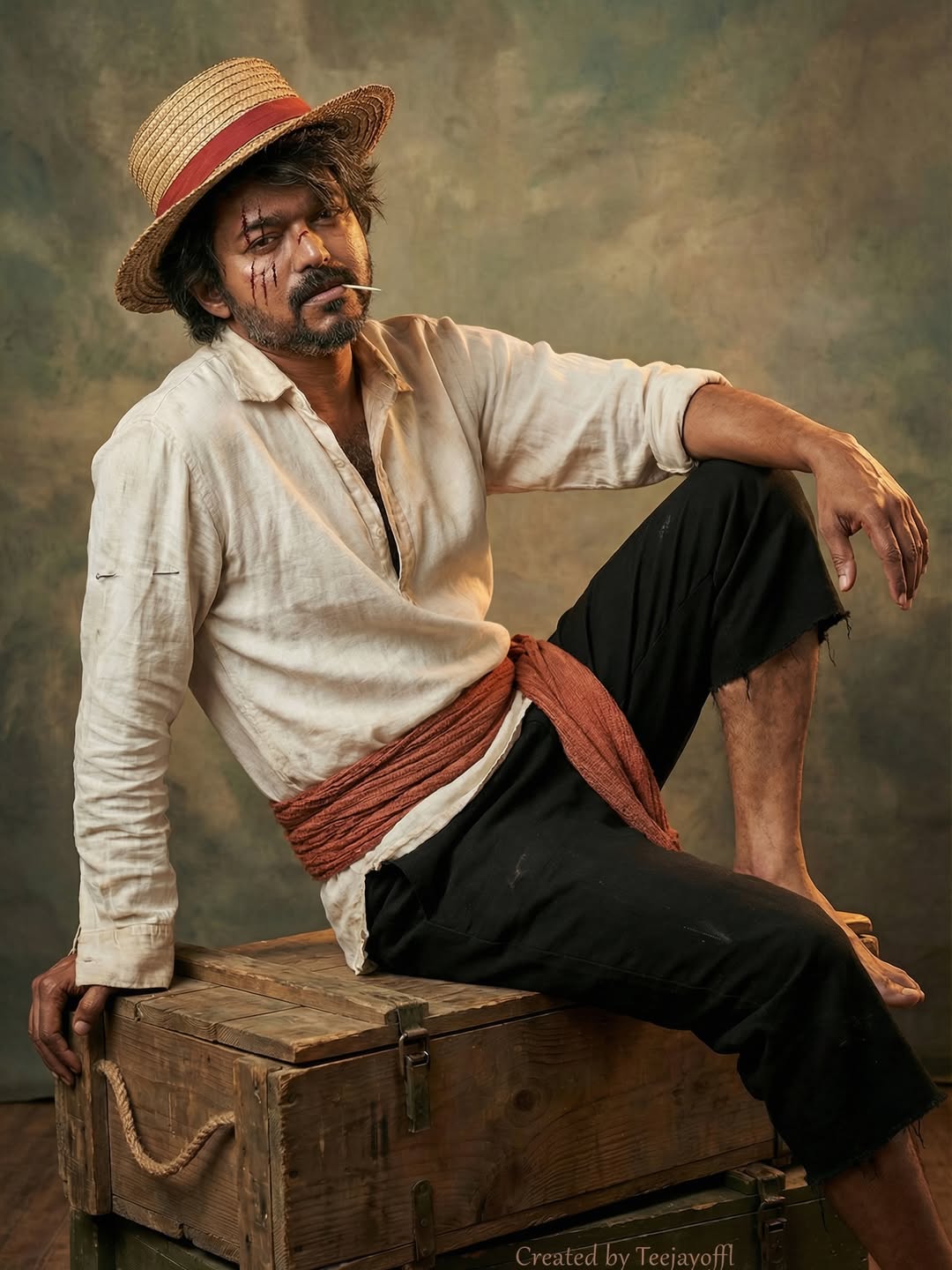 Netizen Who Created AI Photos For Vijay Acted In One Piece: The Red Emperor Iconic Photos