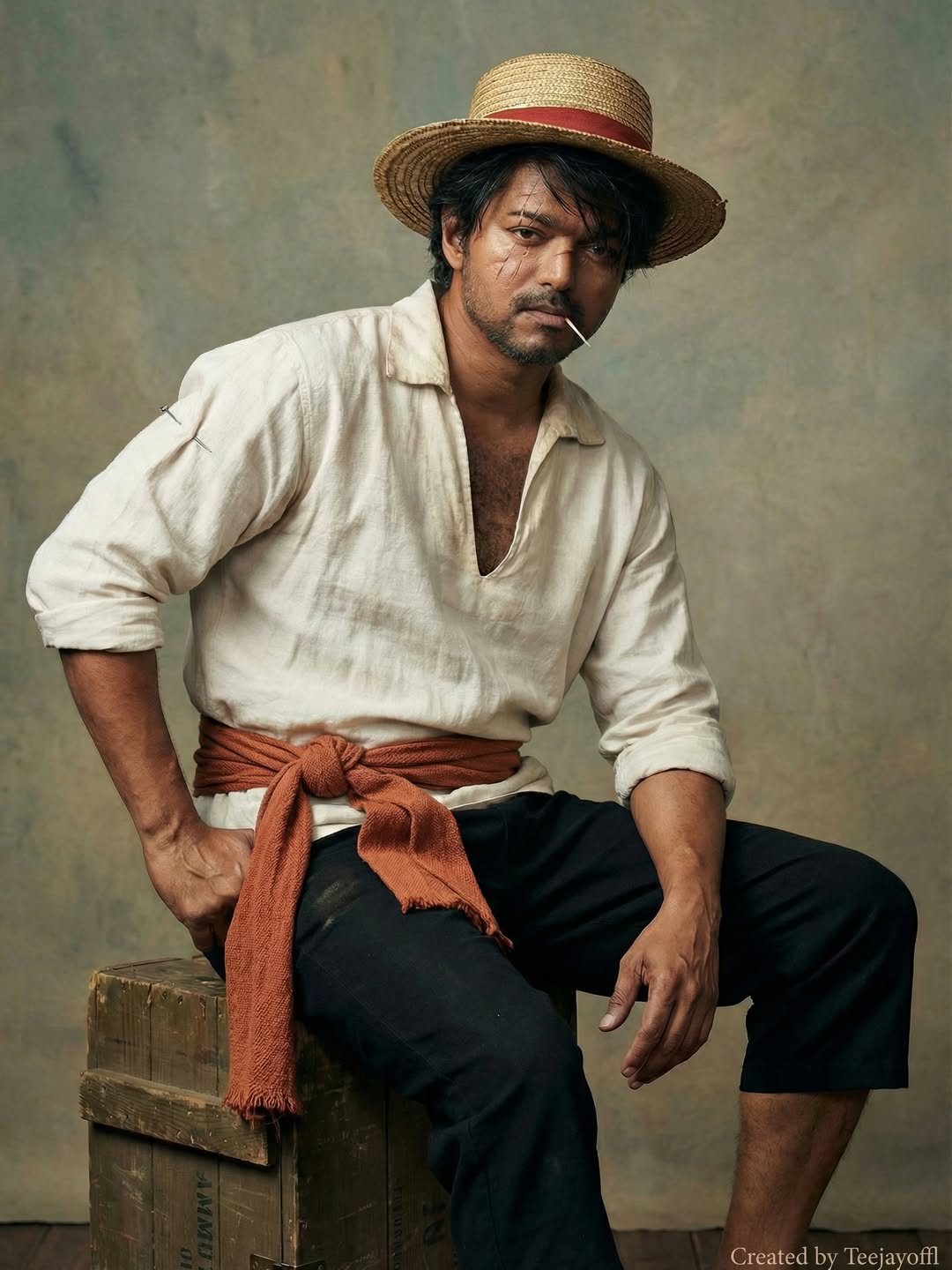 Netizen Who Created AI Photos For Vijay Acted In One Piece: The Red Emperor Iconic Photos