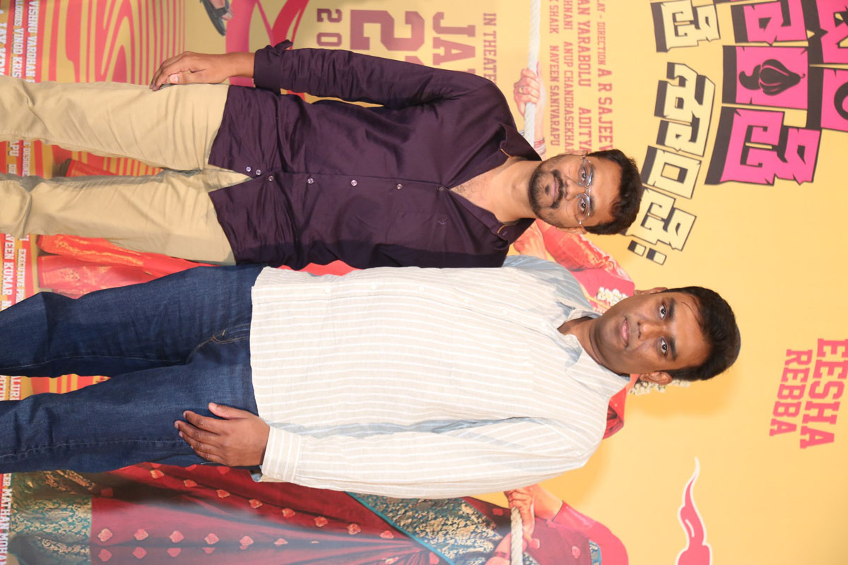 A R Sajeev and Srujan Yarabolu pose