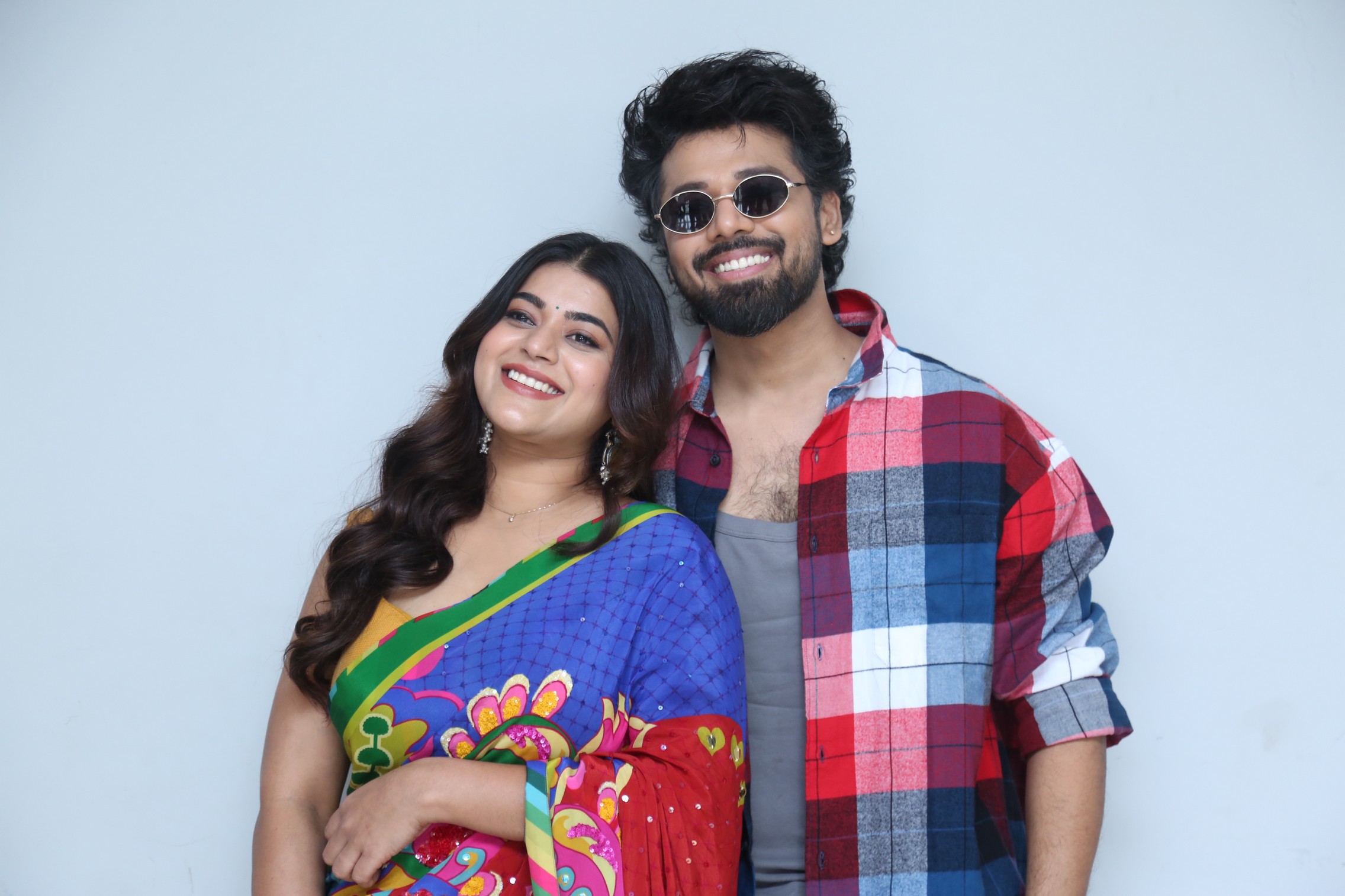 Yaamini Bhasker and Shree Nandu media pose