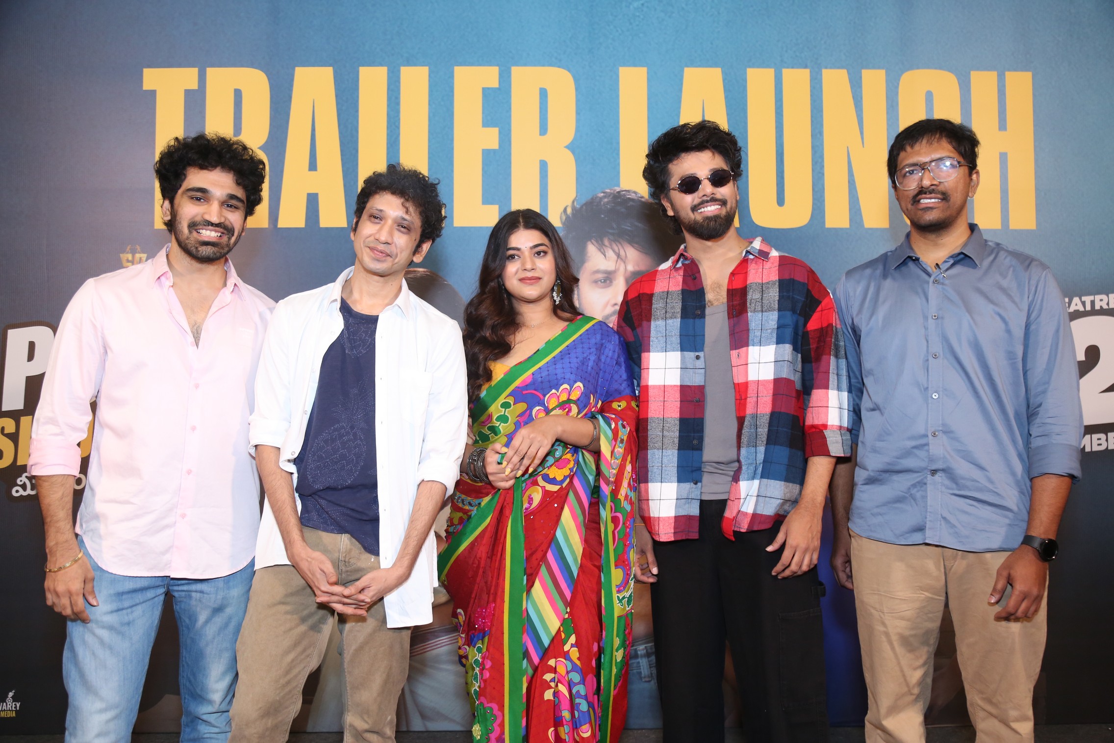 Varun Reddy Yaamini Bhasker Shree Nandu group pose