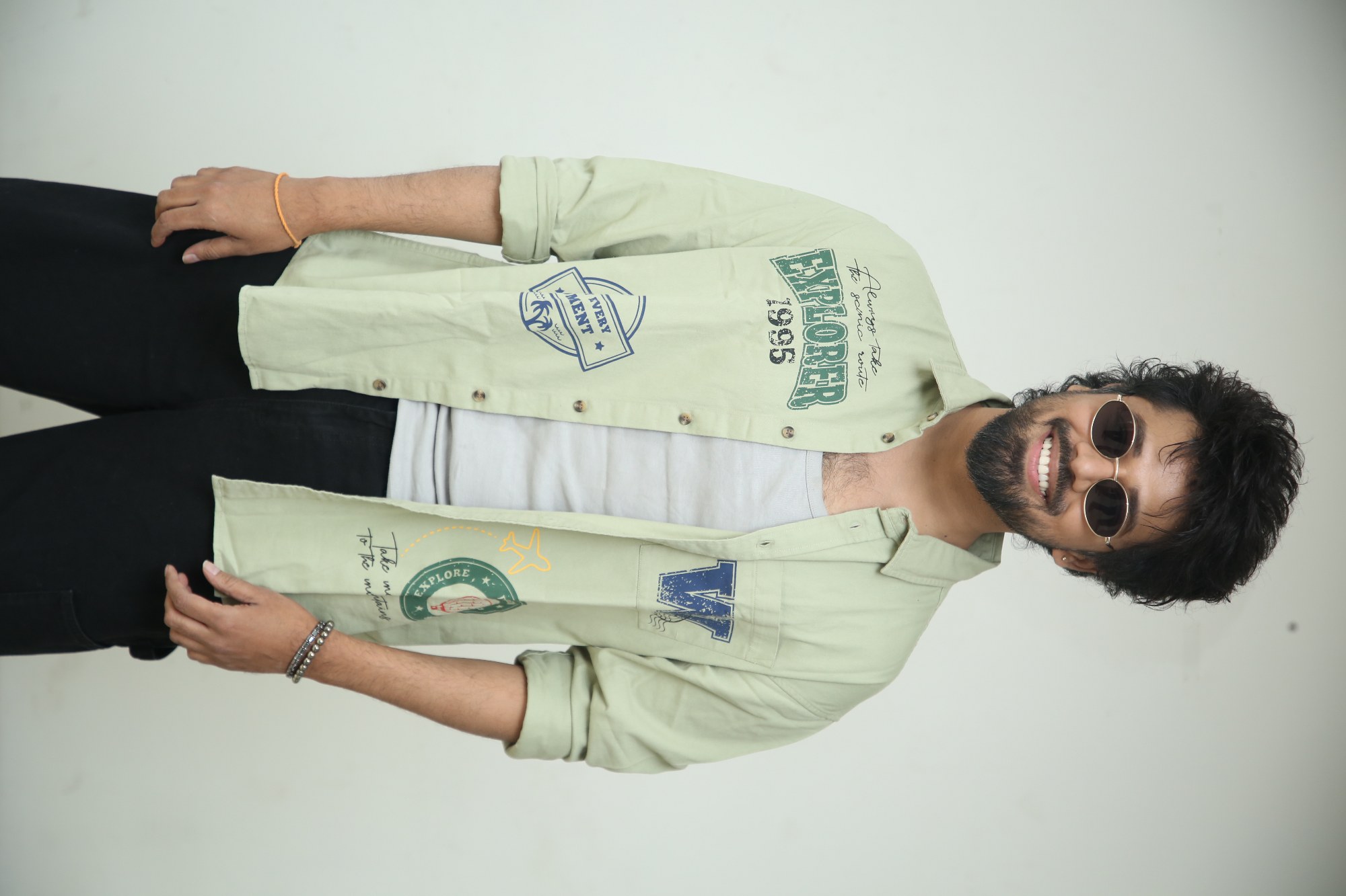 Shree Nandu posing at media event