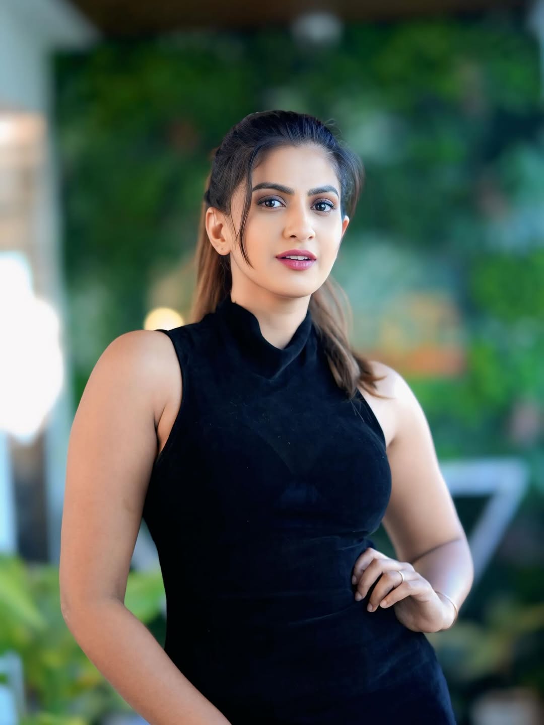 Risha Gowda blends elegance and edge in black