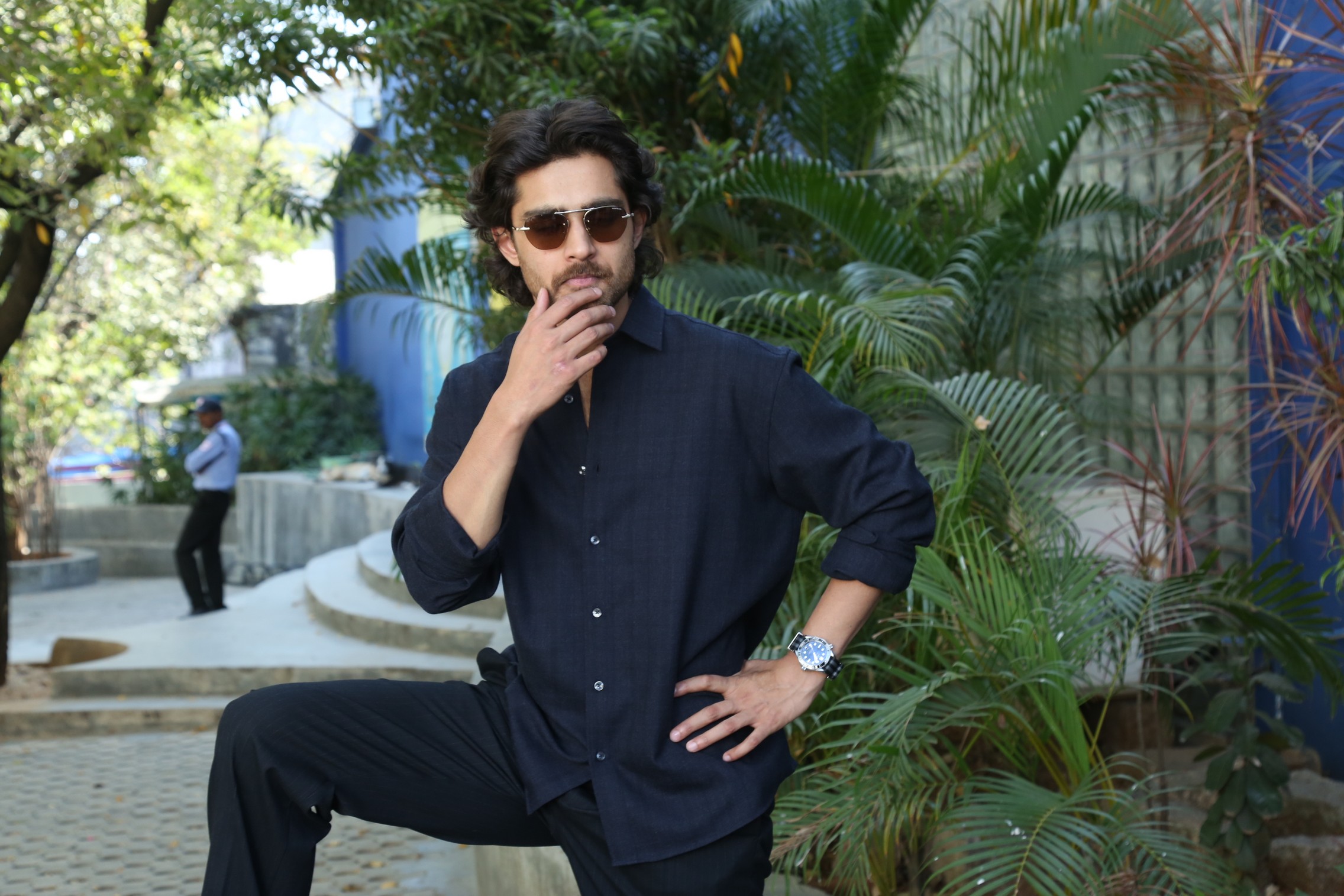 Roshann Meka flaunting suave style with classic sunglasses