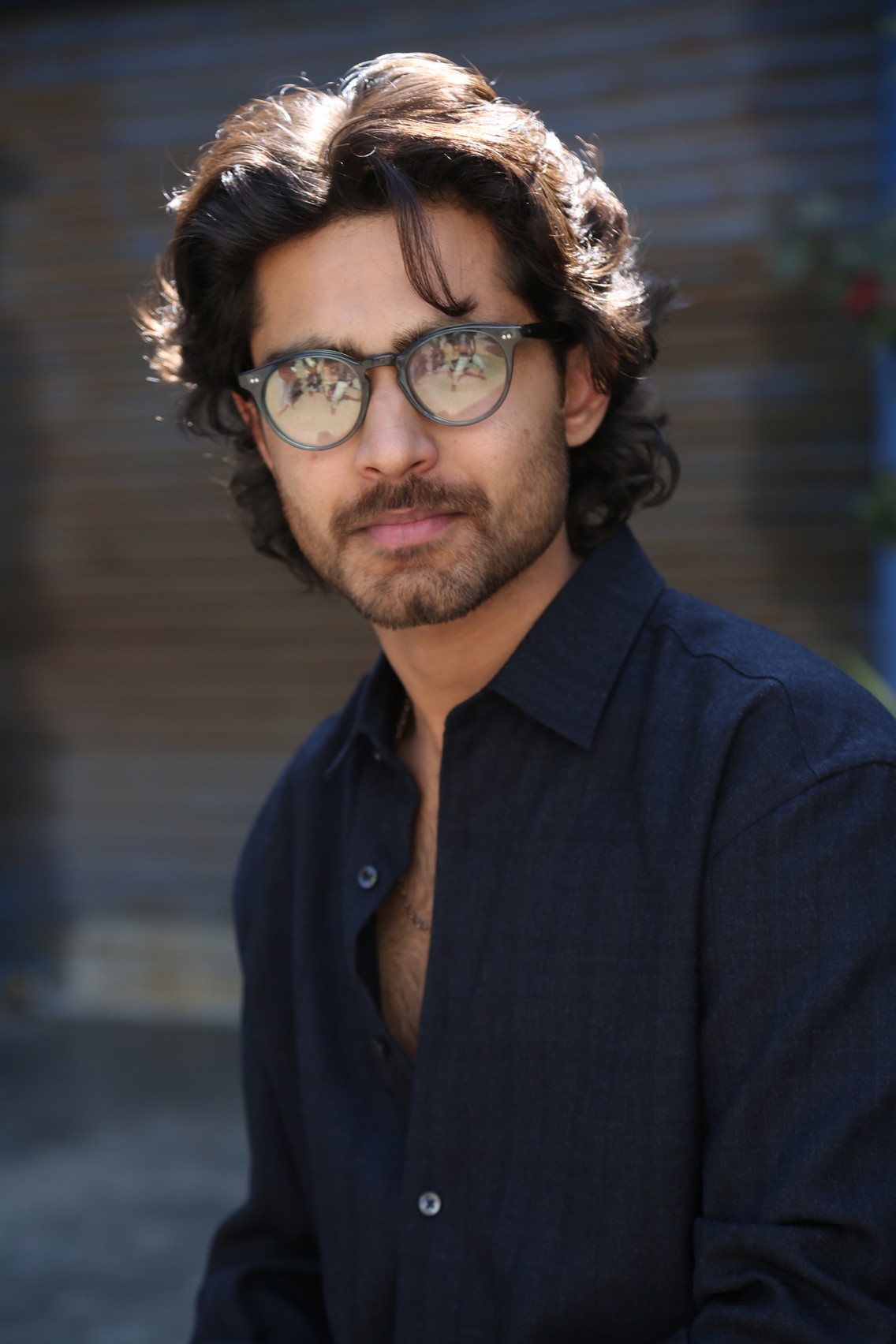 Roshann Meka making simple shirt look fashion forward