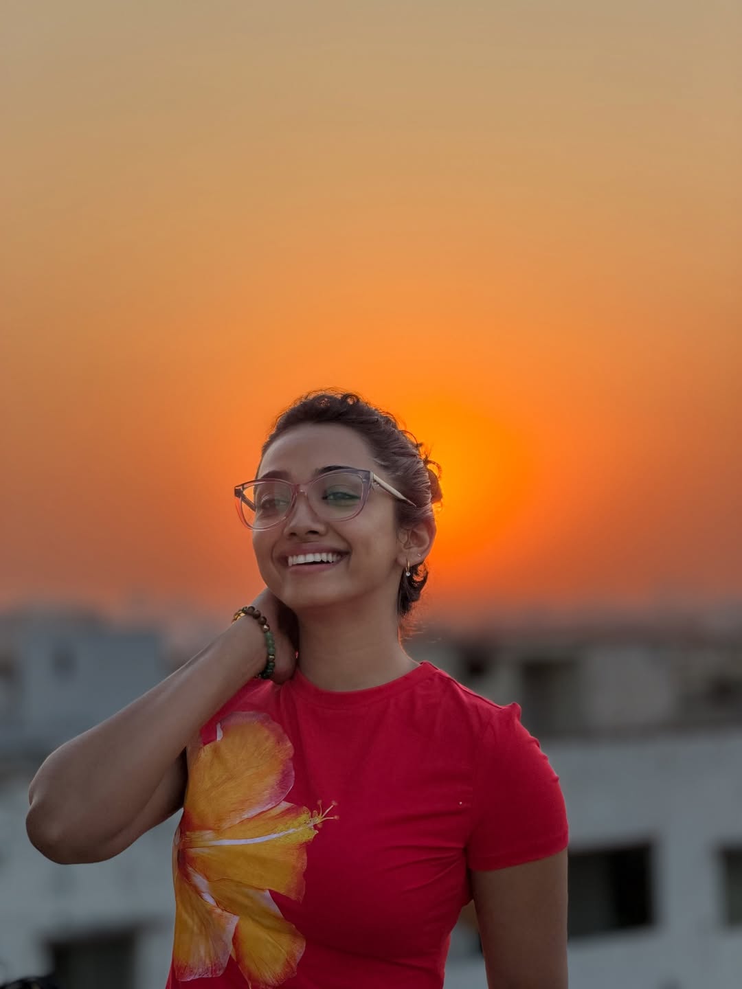 Saanve Megghana looking chic with a radiant smile