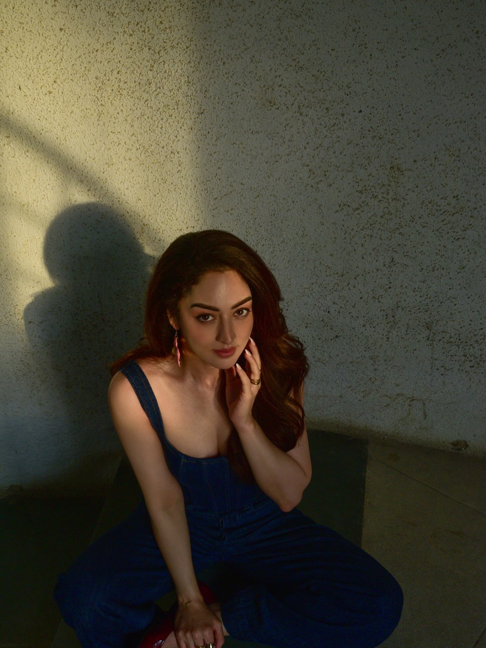 Sandeepa Dhar bold denim jumpsuit style statement