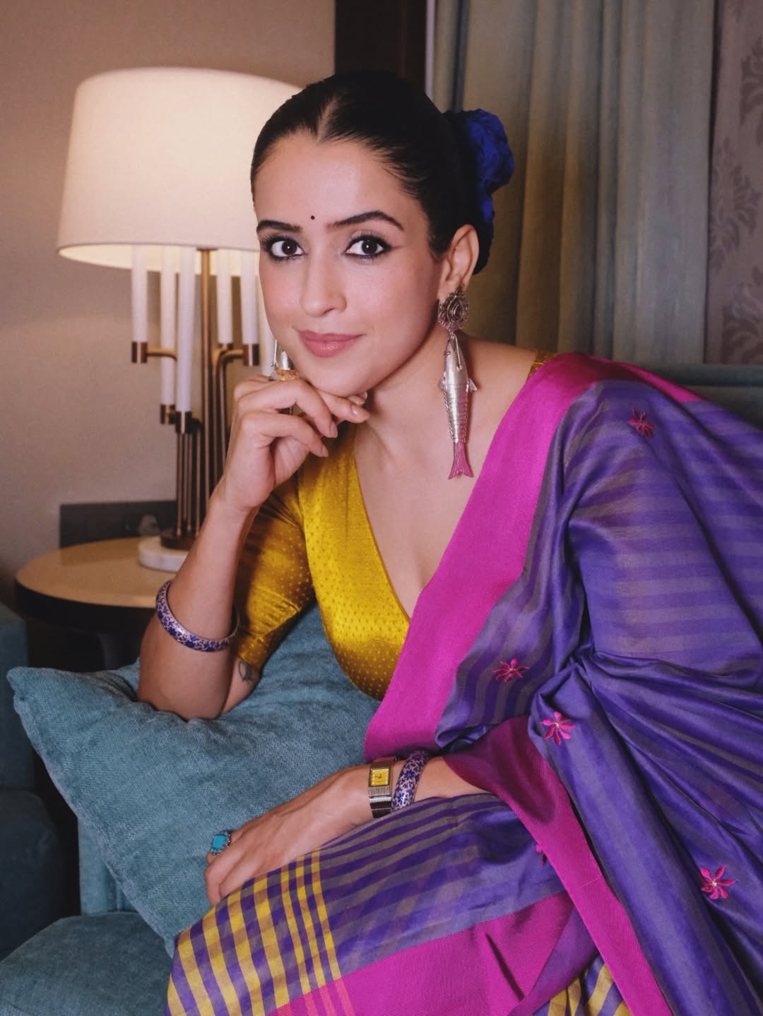 Sanya Malhotra shining in playful traditional elegance