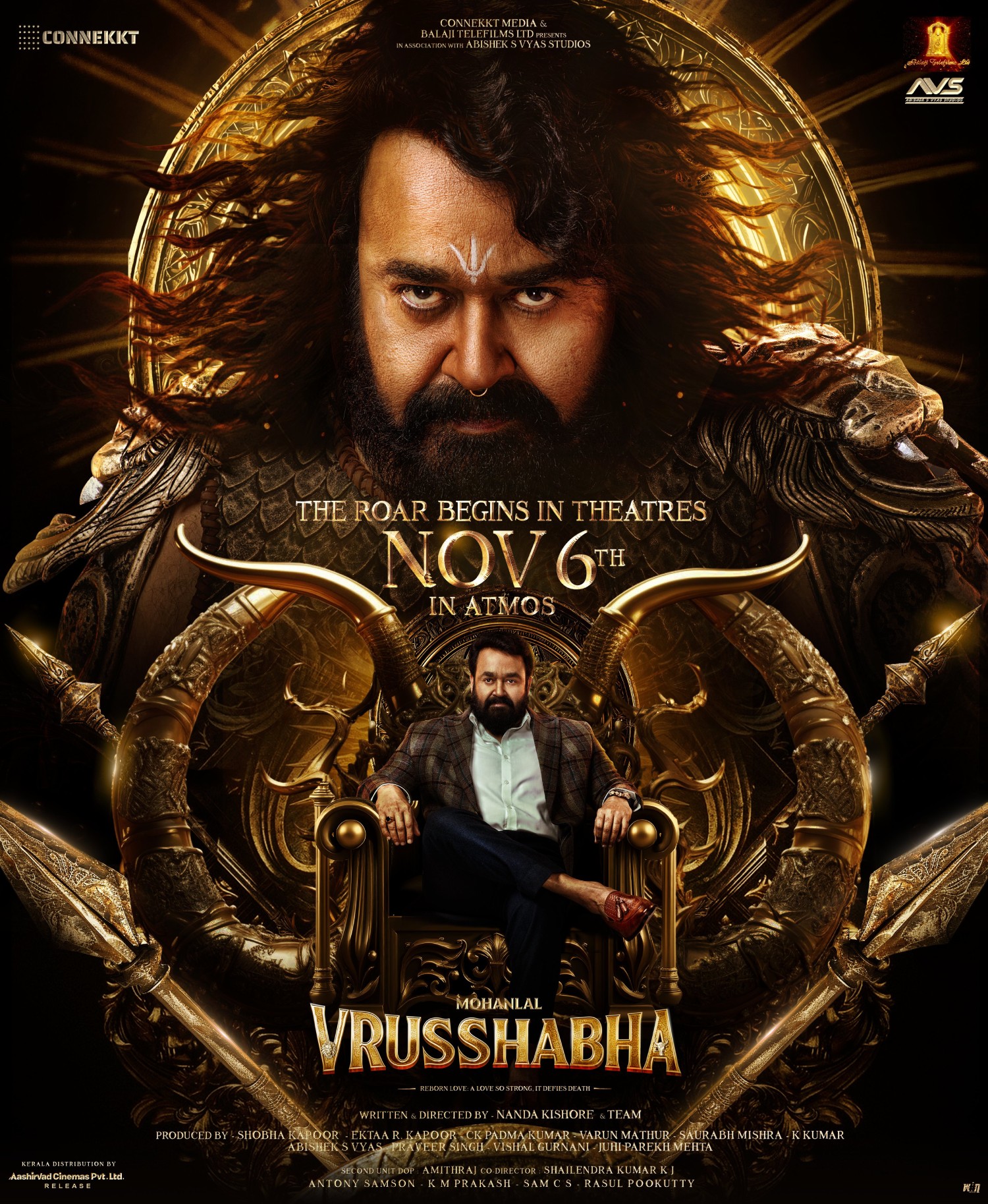 Vrusshabha official movie poster visual