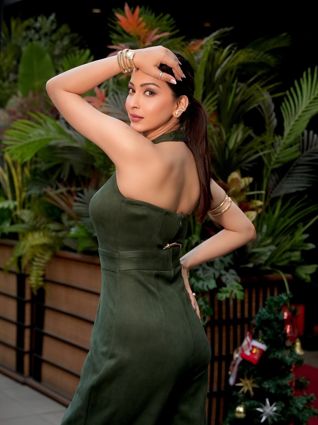 Eshanya Maheshwari serves festive glam in green