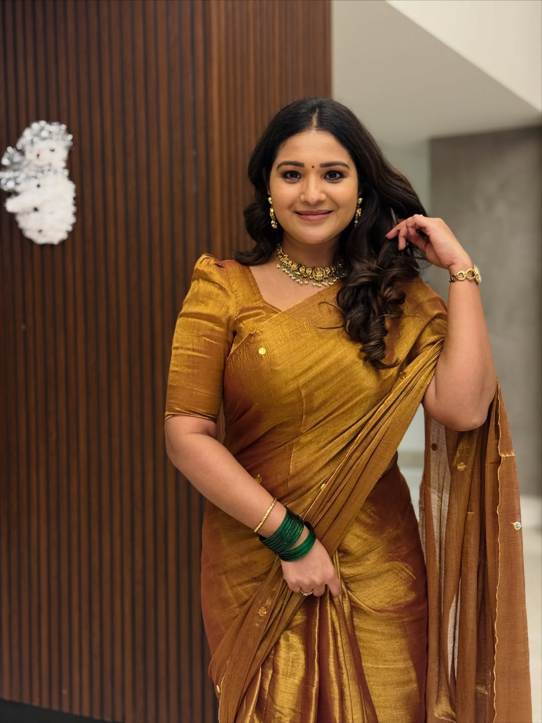 Sharanya Turadi traditional saree style with timeless elegance