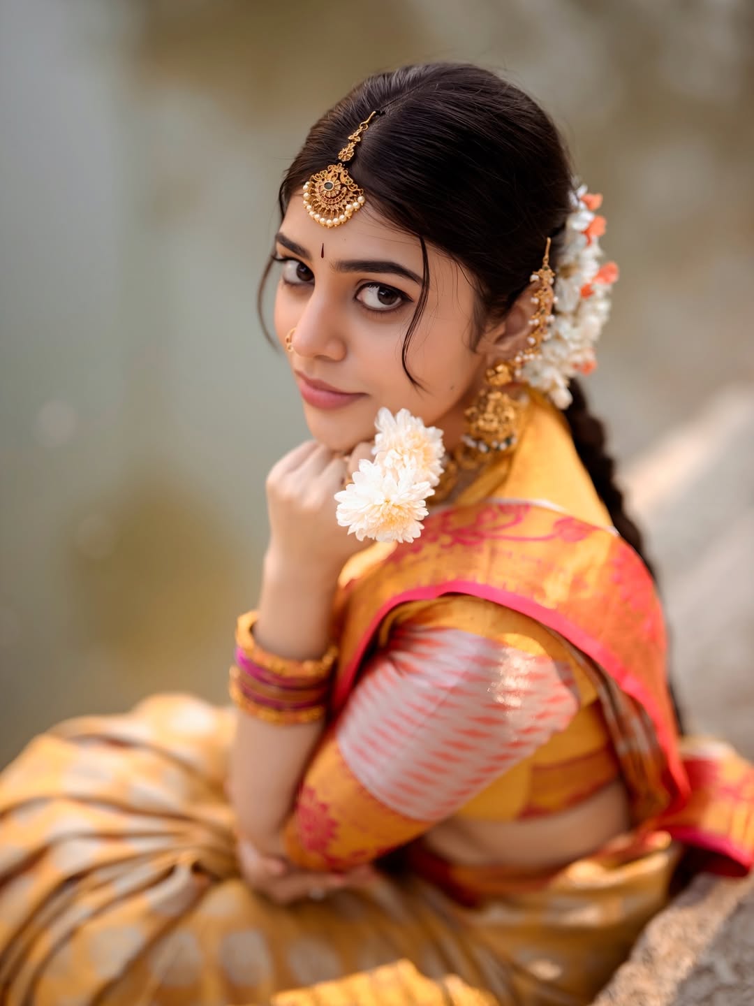 Bandhavi Sridhar shines in timeless traditional elegance