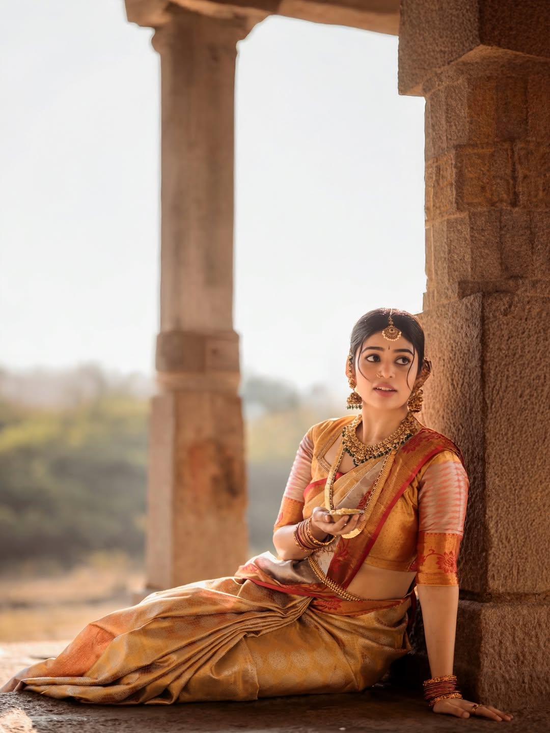 Bandhavi Sridhar stuns in royal traditional ensemble