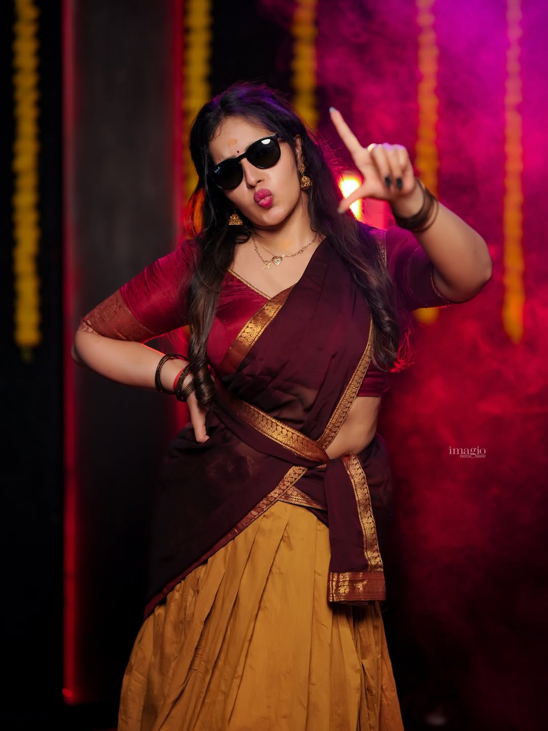 Malavika makes bold style statement in saree