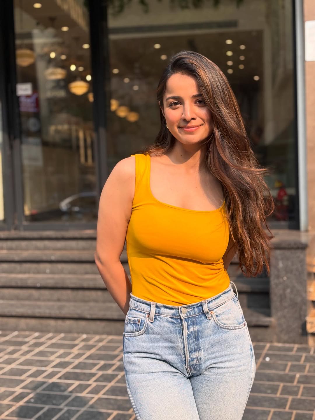 Mahima Makwana lights up frame in yellow chic