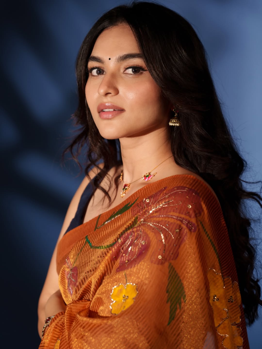 Actress Kayadu Lohar Beautiful Saree Photos Which Attracts Youth On Social Media