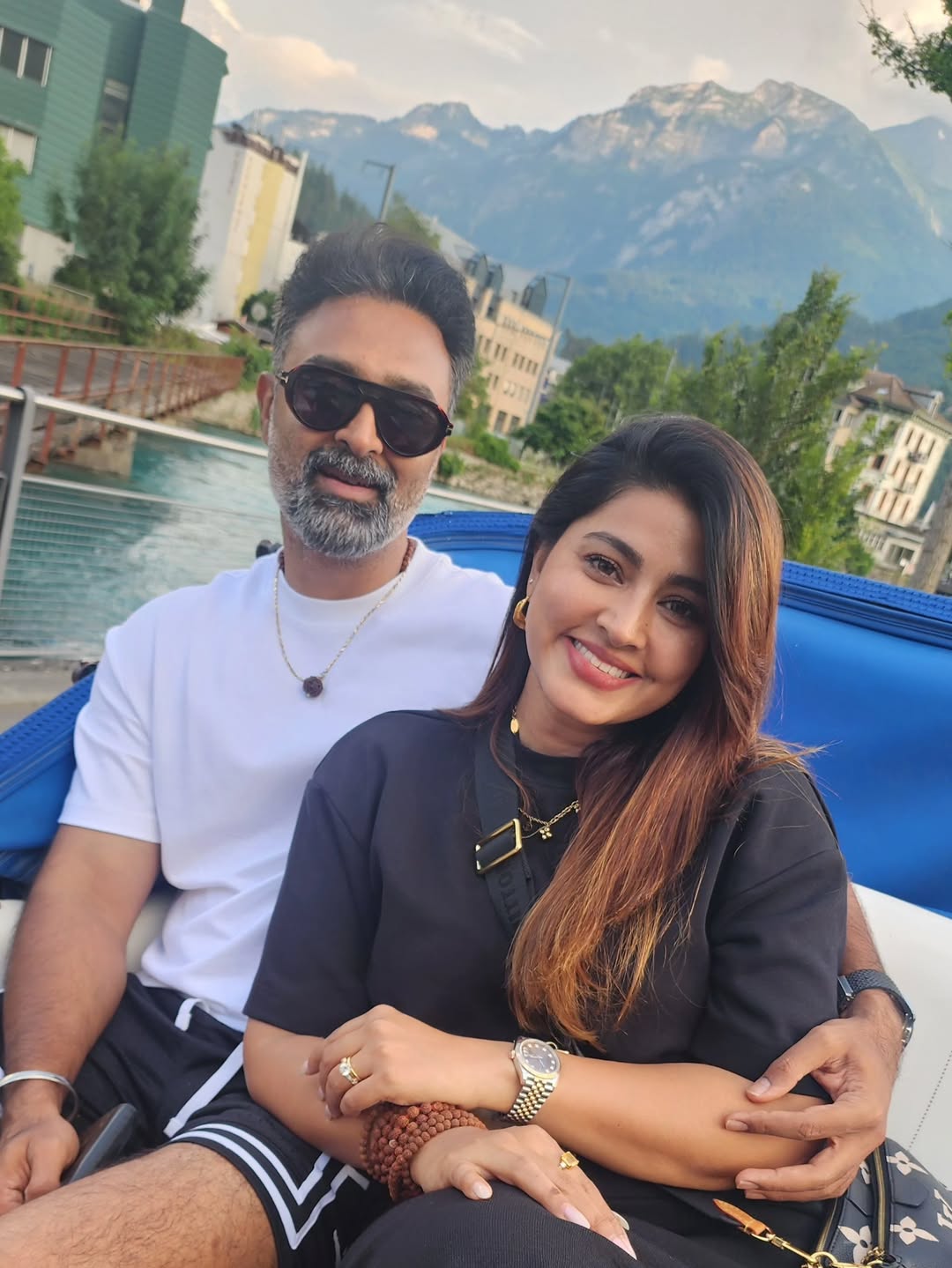 Actress Sneha Recent Tour With Her Family To Paris Photos