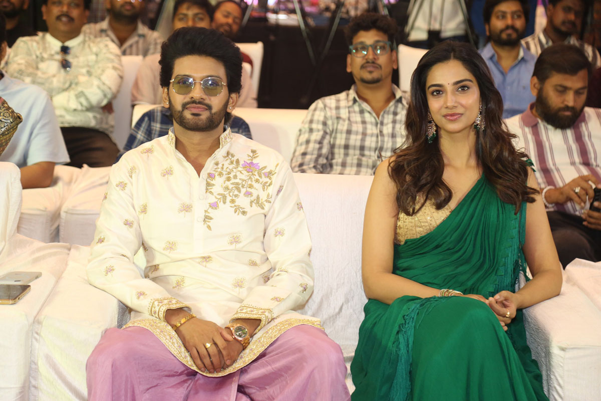 Naveen Polishetty and Meenakshi Chaudhary at event