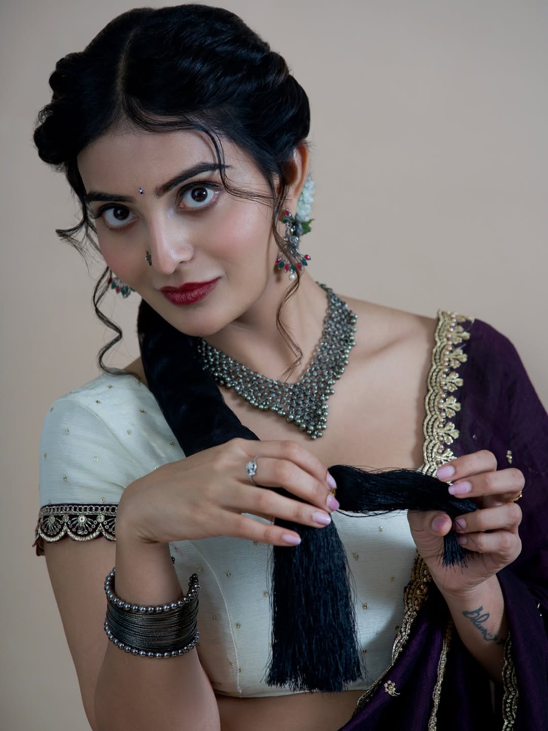 Ananya Nagalla in elegant traditional attire with poise