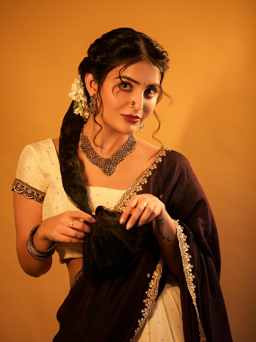 Ananya Nagalla carrying traditional look with confident charm