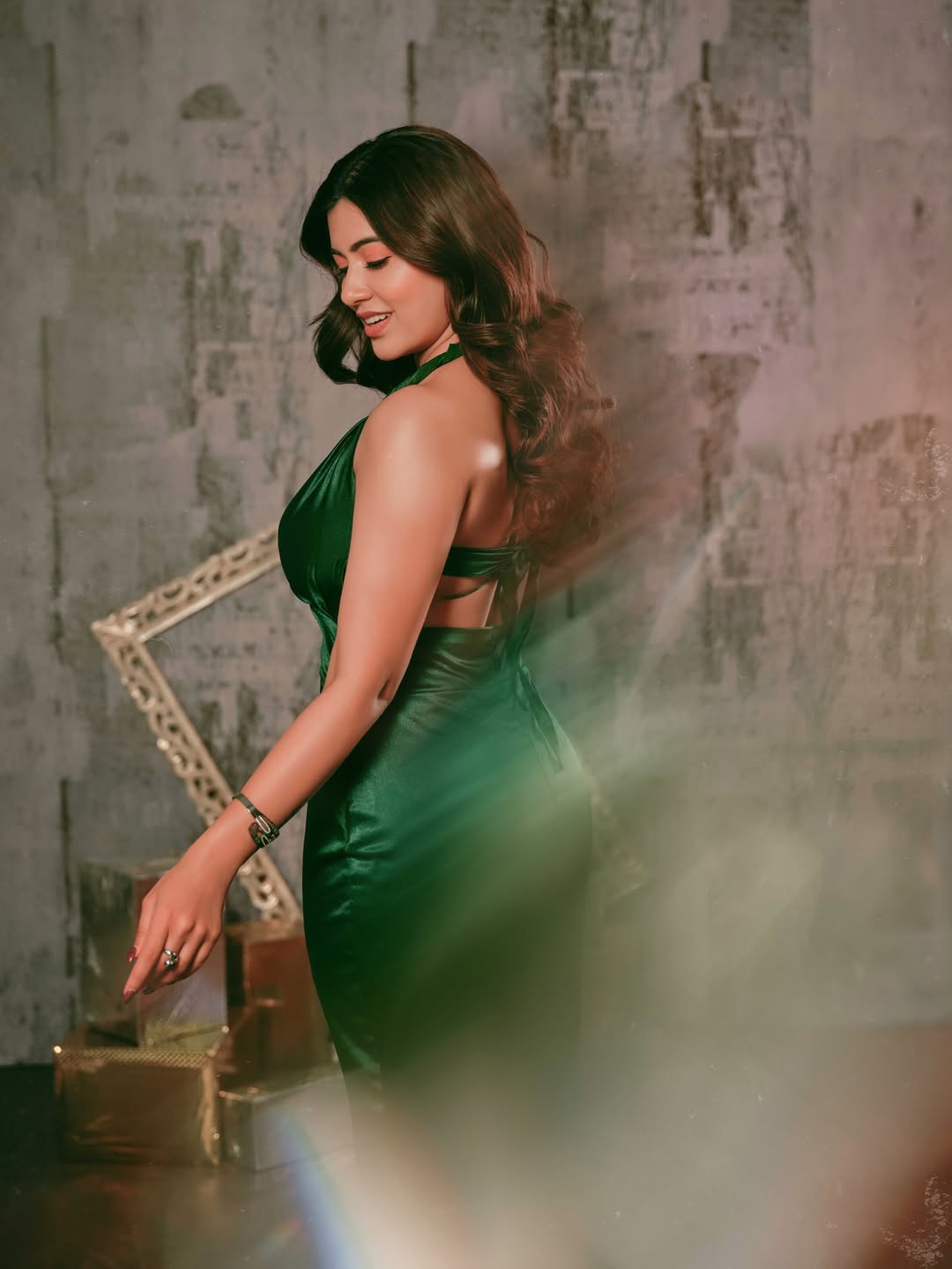 Anju Kurian channeling green goddess vibes effortlessly