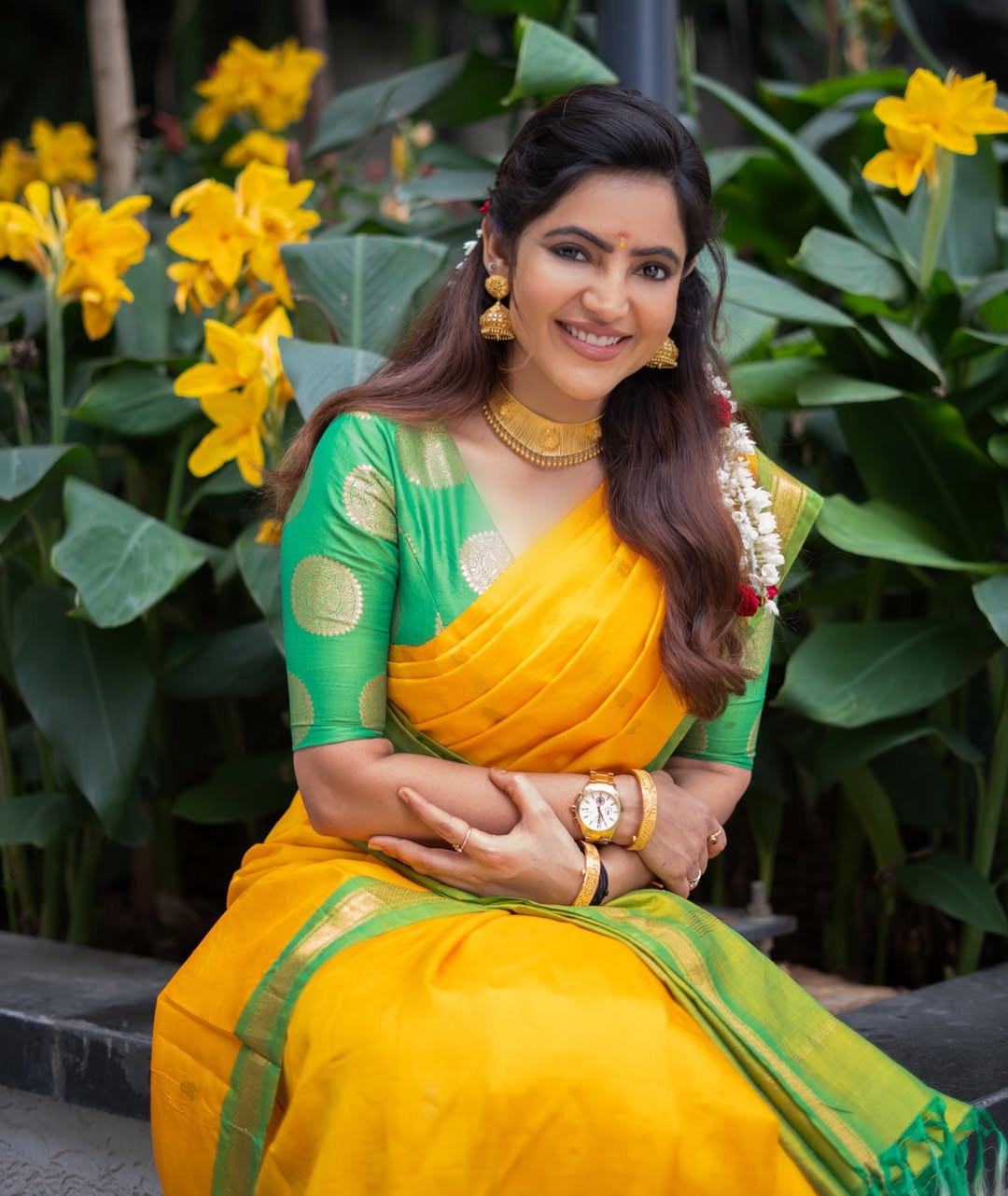 Athulya Ravi glows in colorful saree with radiant smile