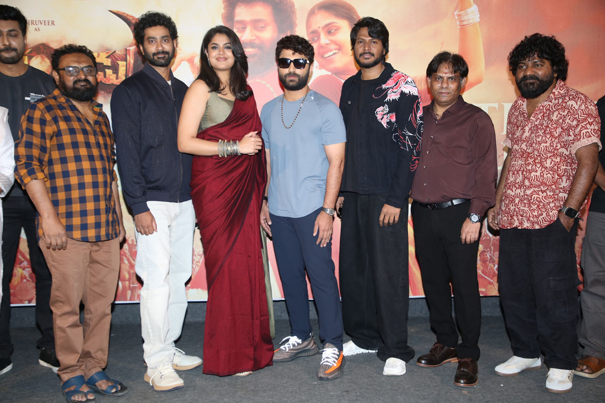 Cast and crew group media moment