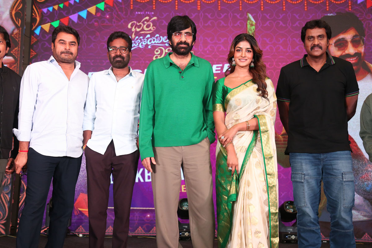 Film team posing for media photos