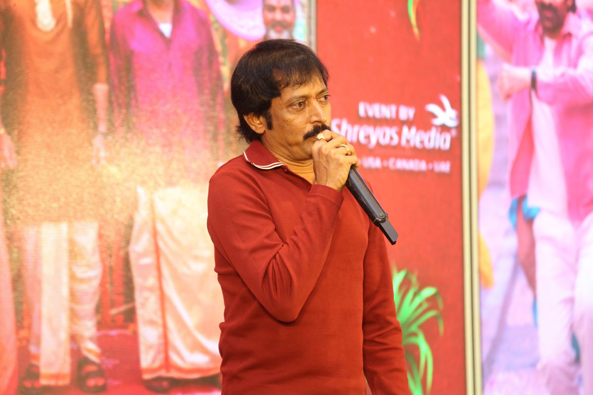 Art director AS Prakash delivering speech on stage