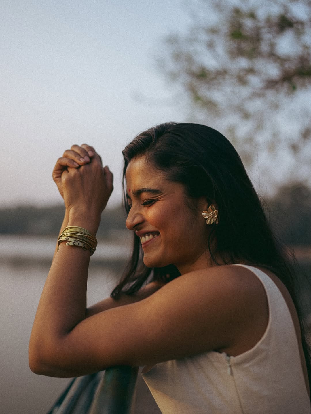 Chaithra J Achar chic style with radiant smile