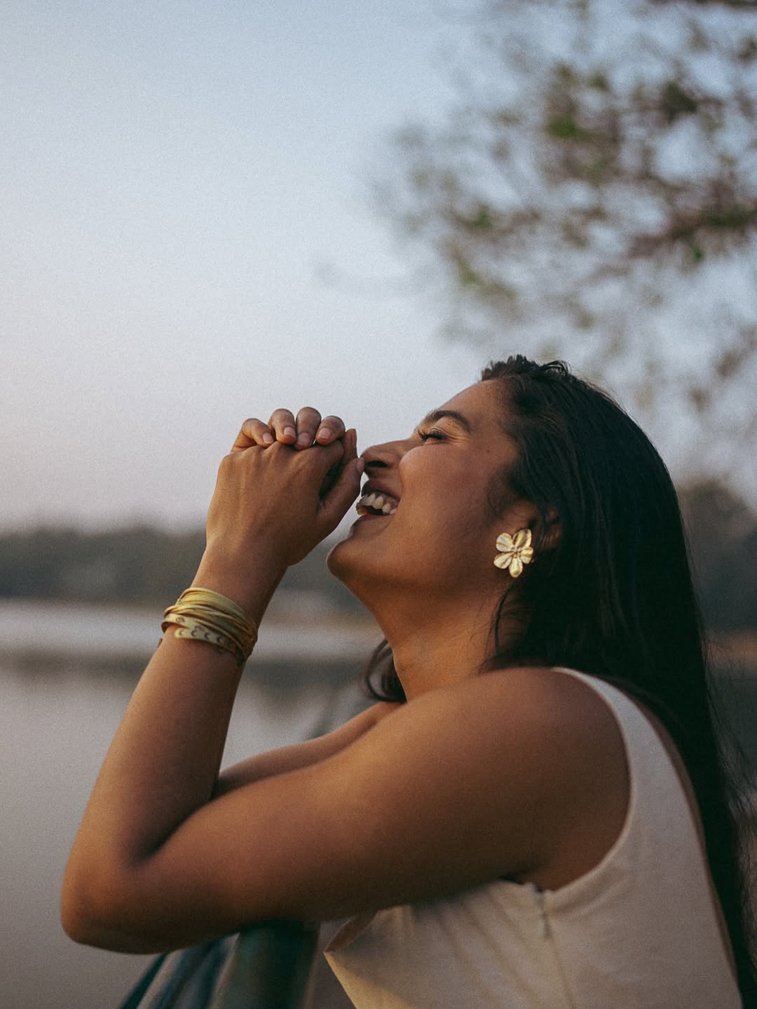 Chaithra J Achar stylish elegance paired with laughter