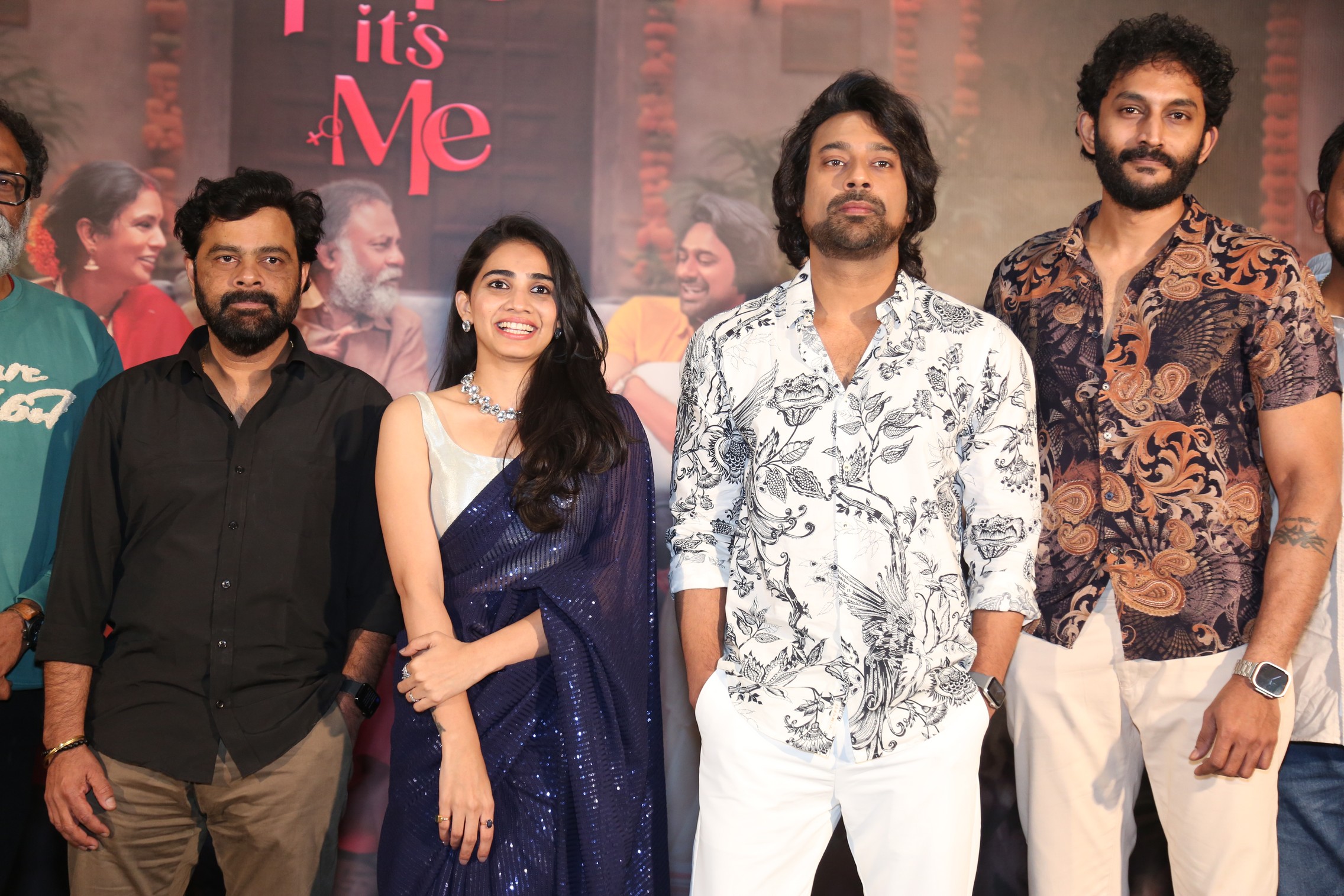 Hello Its Me lead cast posing with team