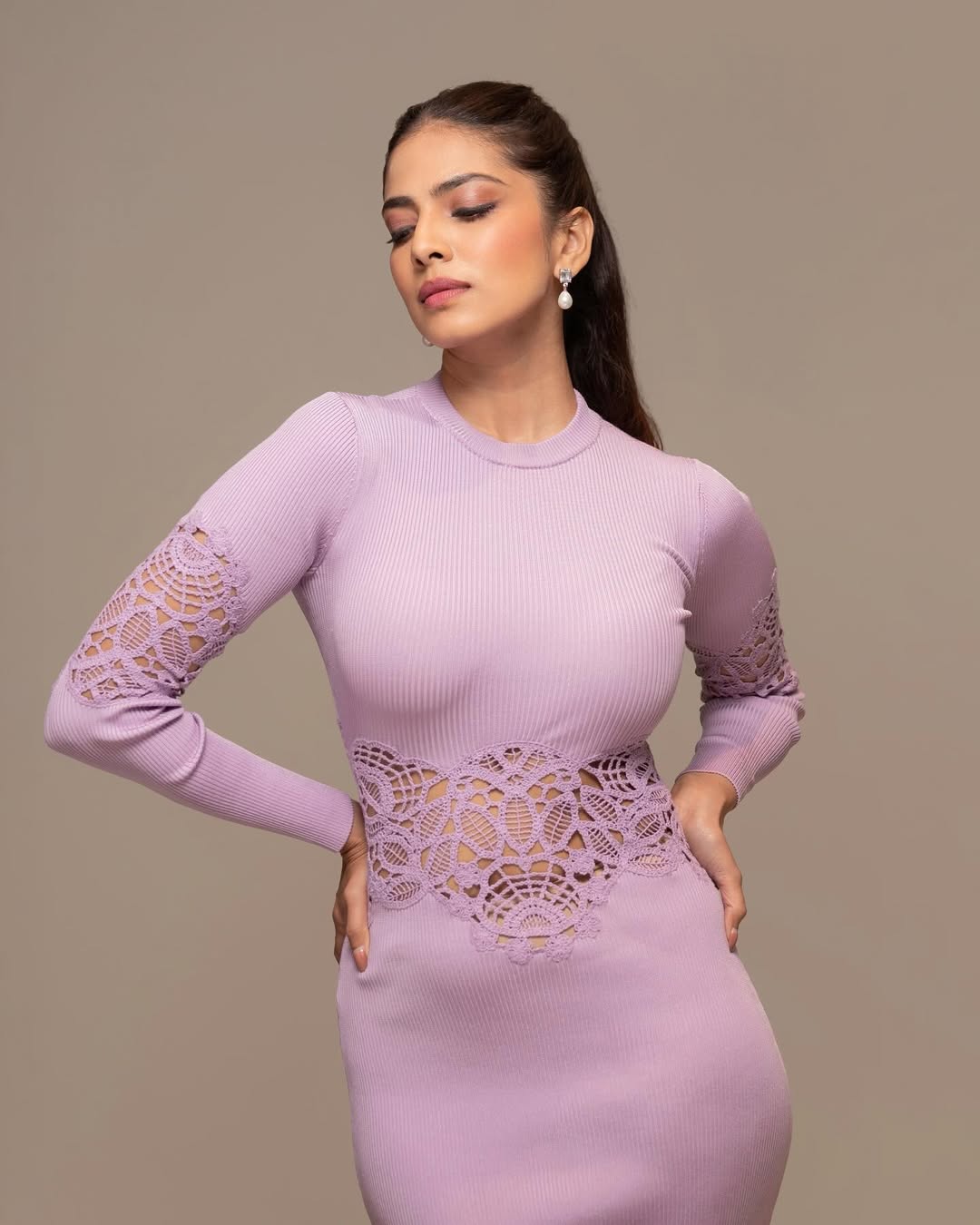 Malavika Mohanan bold lace style with modern edge