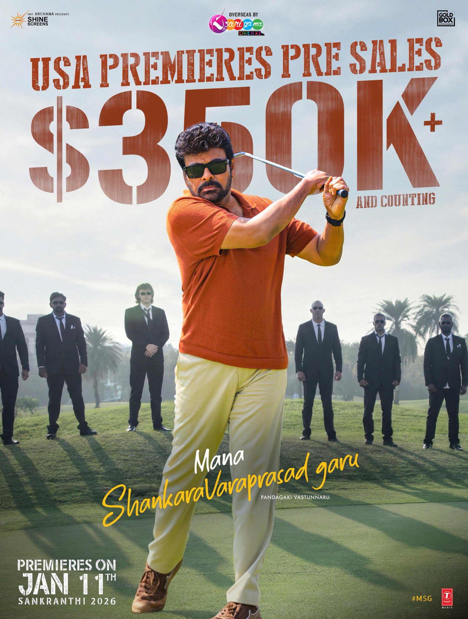 Mana Shankara VaraPrasad Garu USA pre-sales milestone