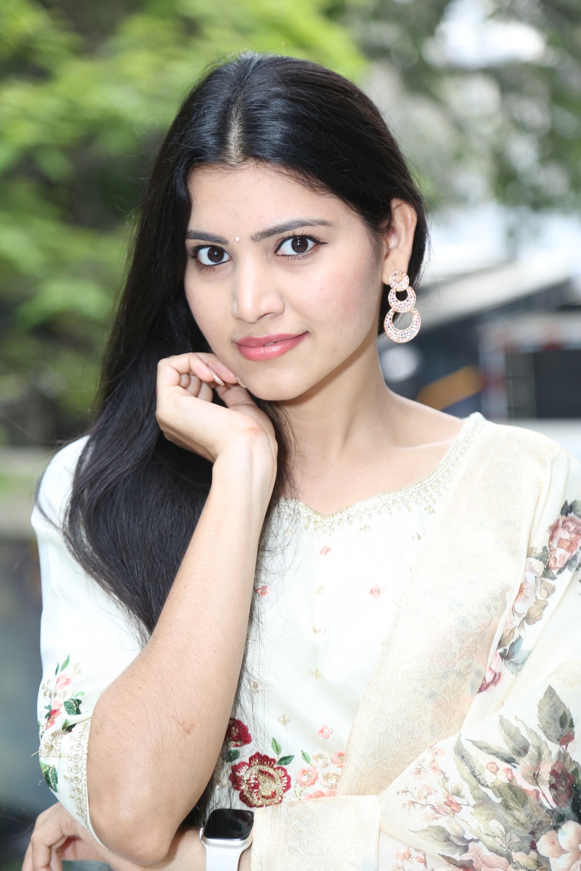 Mounika Reddy in elegant traditional look with sparkle