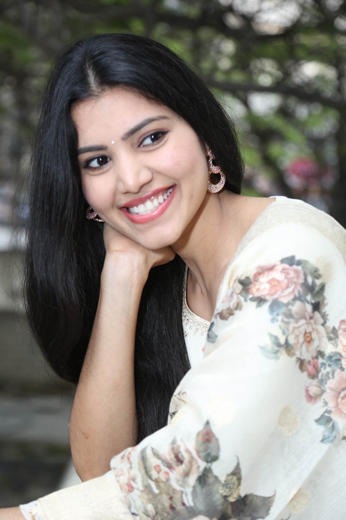 Mounika Reddy in radiant floral look with elegance