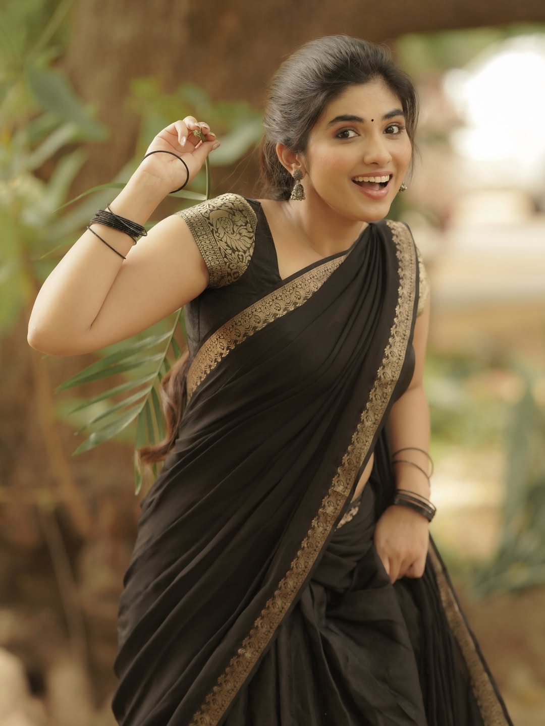 Pragya Nagra radiating grace in timeless black saree