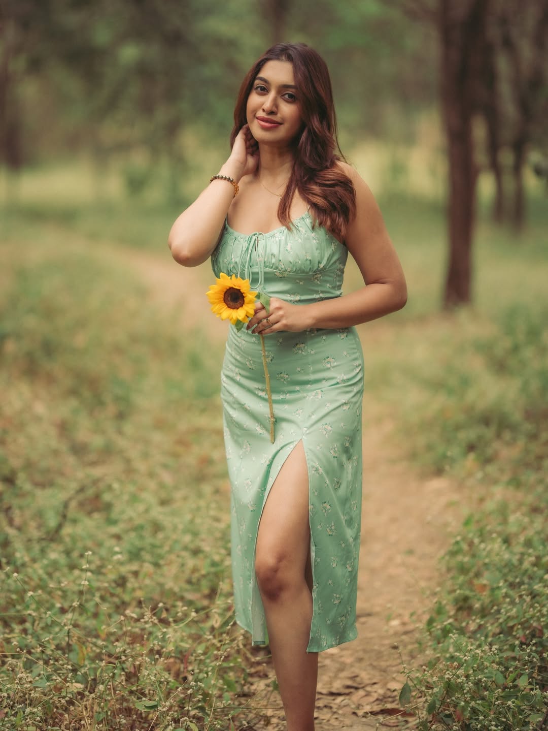 Prajna Poovamma stuns with sunflower and chic pose